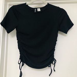 H&M drawstring crop top